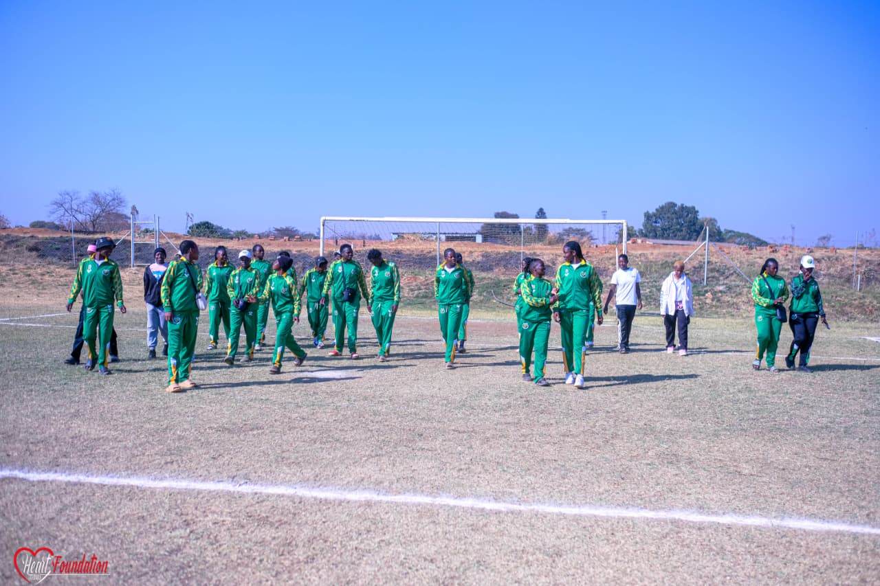 Wide view of the club's home pitch and goalposts at Pfupajena