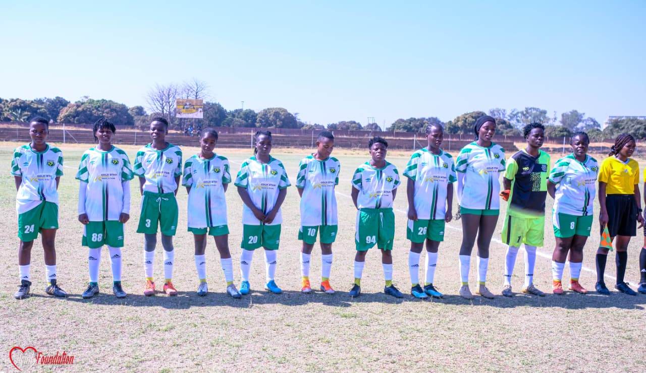 The team lined up before kick-off at Pfupajena Grounds