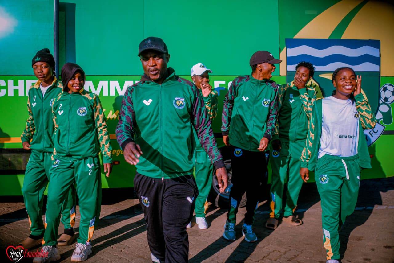 Squad members wearing the club travel jacket